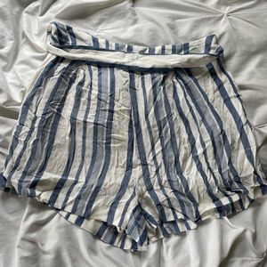 Striped Paperbag Shorts